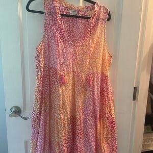 J. Crew Pink and Orange Swim Coverup